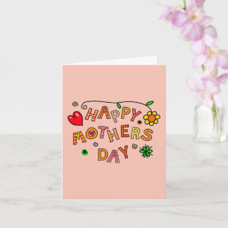 Tarjeta de doodle del día de la madre