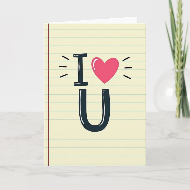 Tarjeta de Doodle 'Te Quiero' (Anverso)