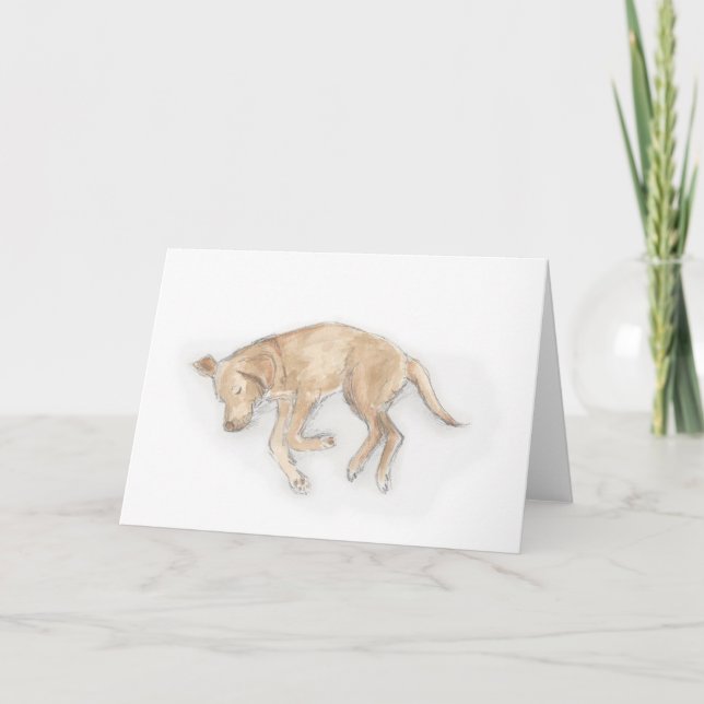 Tarjeta de dormir Labrador (Anverso)