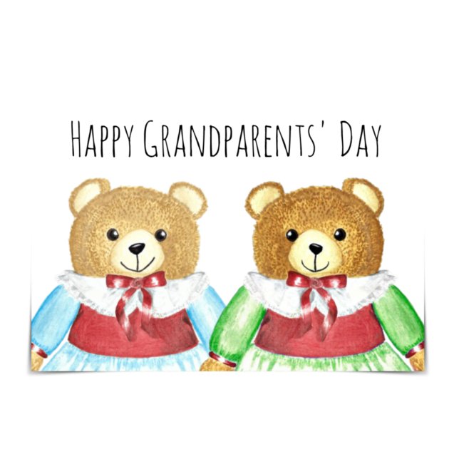 Tarjeta de dos abuelos "Feliz Día de los Abuelos" (Subido por el creador)