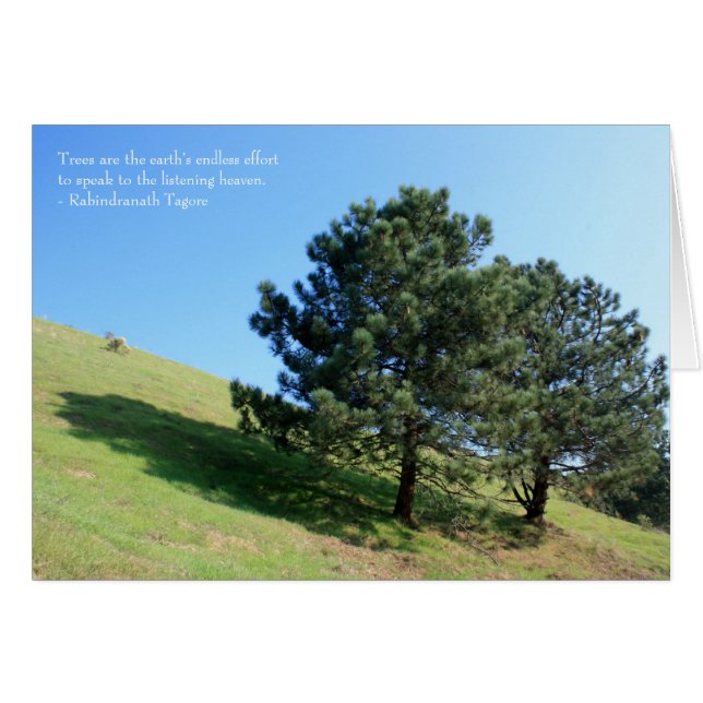 Tarjeta de dos árboles (Anverso (Horizontal))