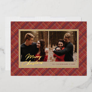 Tarjeta de dos fotos para Navidades de Relieve met