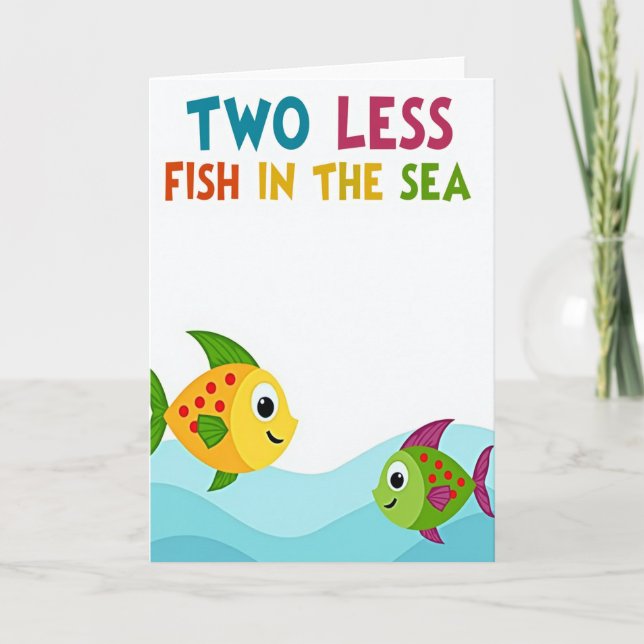 Tarjeta de Dos Menos Peces En El Mar (Anverso)
