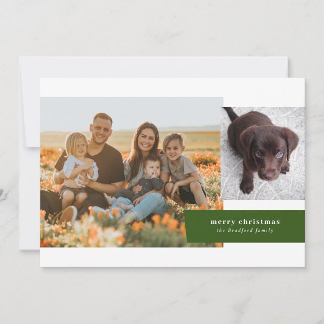 Tarjeta de dos Navidades fotográficos de la cinta  (Anverso)