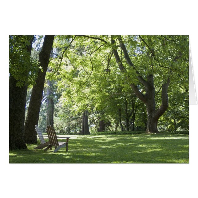 Tarjeta de dos sillas Adirondack (Anverso (Horizontal))