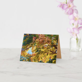 Tarjeta de dosel de otoño 