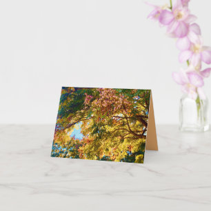 Tarjeta de dosel de otoño