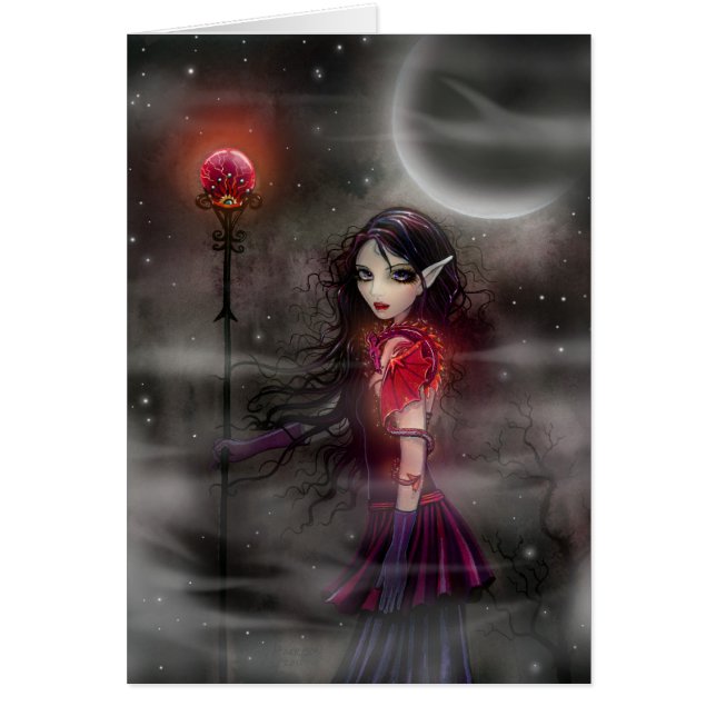 Tarjeta de dragón de hadas de piedra relámpago (Frente)