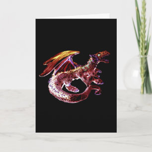 Tarjeta de Dragón Rojo Rubí de Fantasía Personaliz
