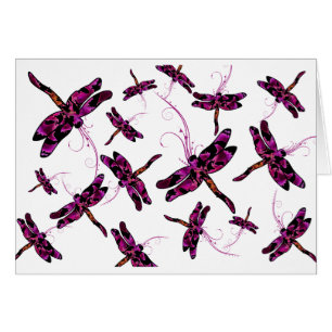 Tarjeta de Dragonflies caprichosa