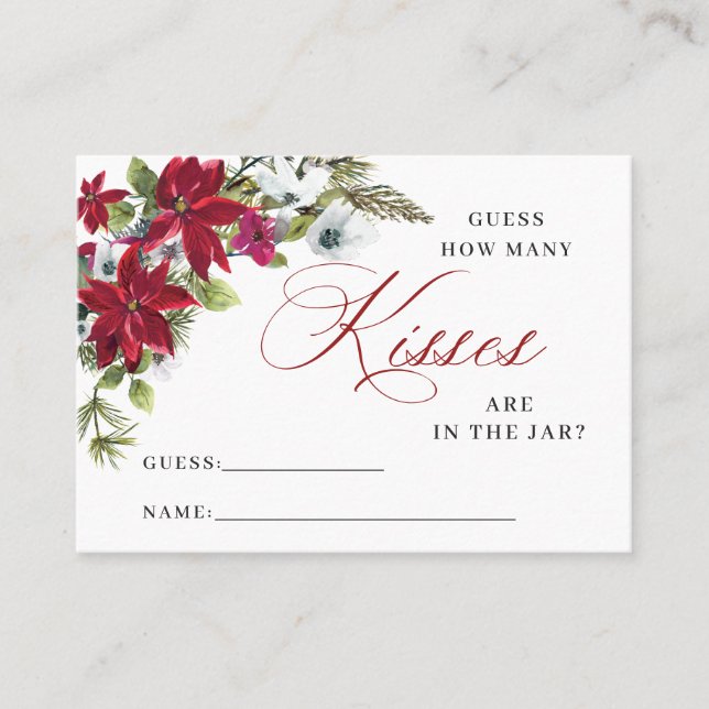 Tarjeta de DUCHA BRIDAL para Navidades de la Poins (Anverso)
