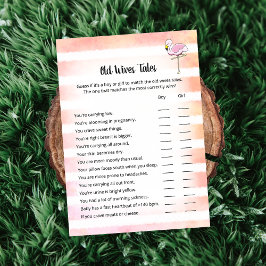 Tarjeta de ducha Coral Striped Flamingo Old Wives 