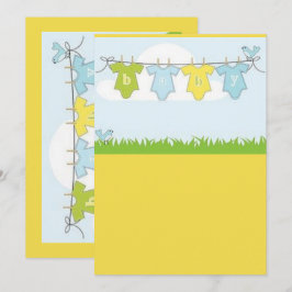 tarjeta de ducha de bebé