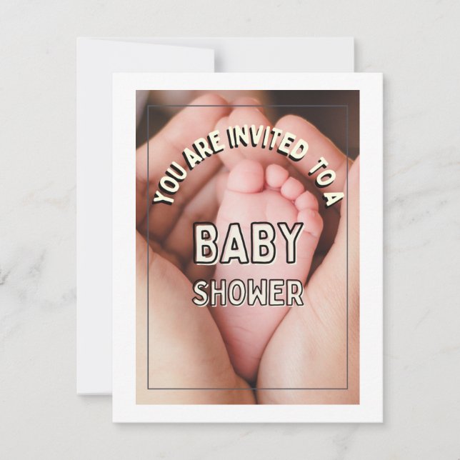 tarjeta de ducha de bebé, ducha de bebé (Anverso)