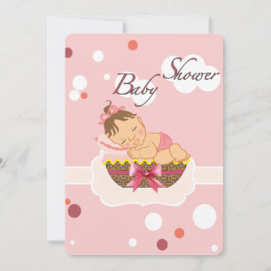 tarjeta de ducha de bebé para chica