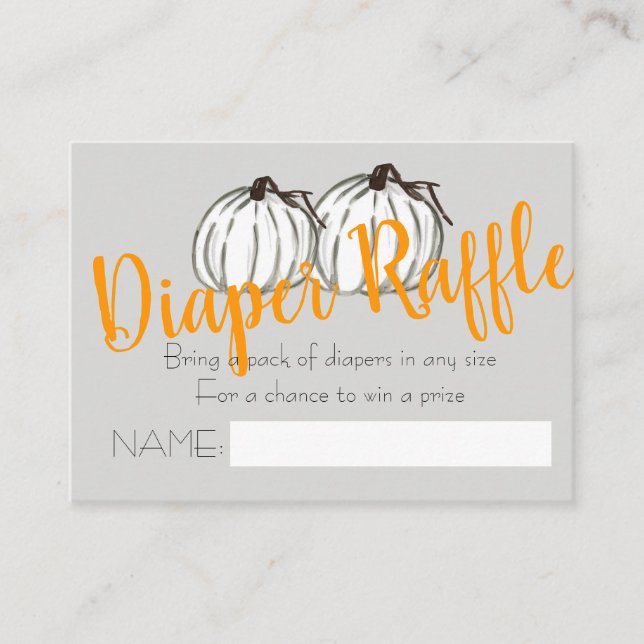 Tarjeta de ducha de canto de canto de calabaza bla (Anverso)
