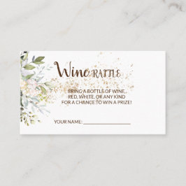 Tarjeta de ducha de la novia de herbal Wine Raffle