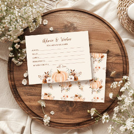 Tarjeta de ducha de la novia de la calabaza de oto