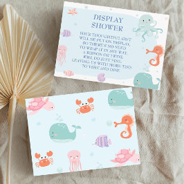 Tarjeta de ducha de la pantalla de la vida marina 