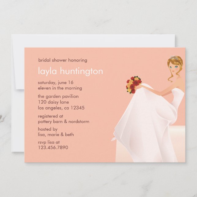 Tarjeta de ducha de matrimonio en espera (Anverso)
