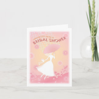 Tarjeta de ducha de novia