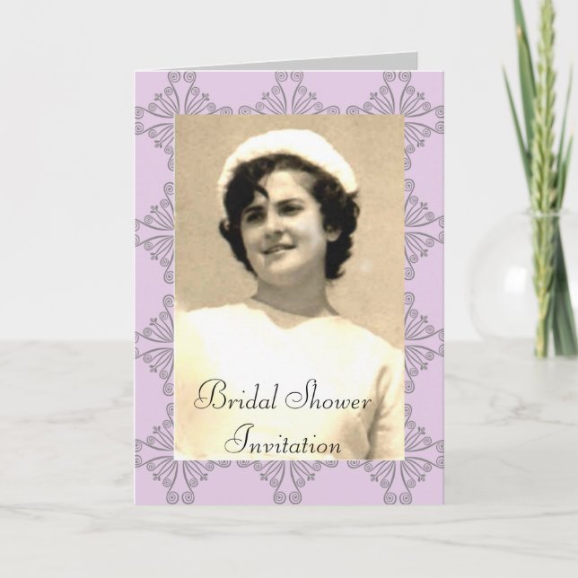 Tarjeta de ducha de novia (Anverso)