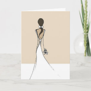 Tarjeta de ducha de novia