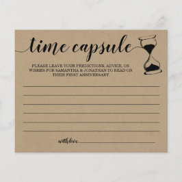 Tarjeta de ducha de novia con consejo de la cápsul