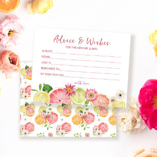 Tarjeta de ducha de novia de Citrus Bridal con con