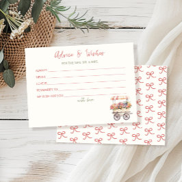 Tarjeta de ducha de novia en el mercado de flores