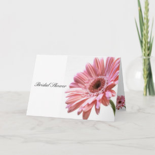 Tarjeta de ducha de novia gerbera rosa