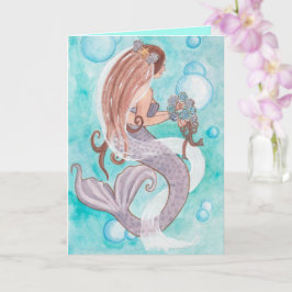 Tarjeta de ducha de novia Mermaid