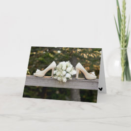 Tarjeta de ducha de novia moderna de moda