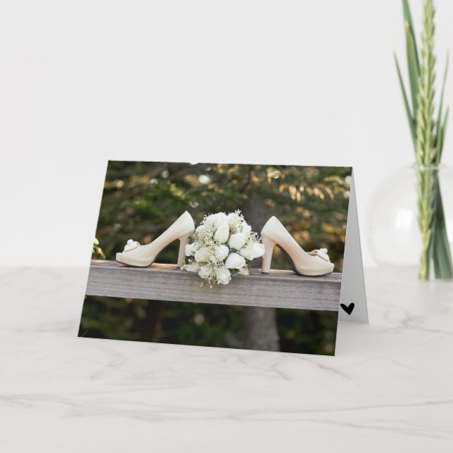 Tarjeta de ducha de novia moderna de moda (Anverso)
