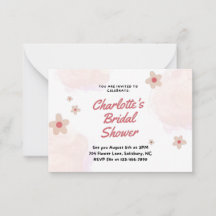 Tarjeta de ducha de novia personalizable