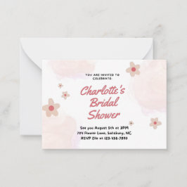 Tarjeta de ducha de novia personalizable