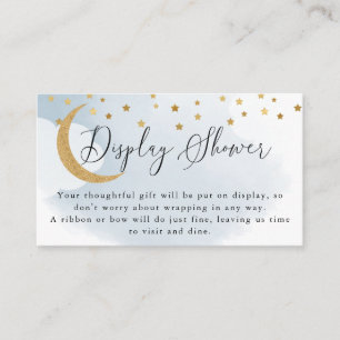 Tarjeta de ducha de pantalla azul sobre la luna