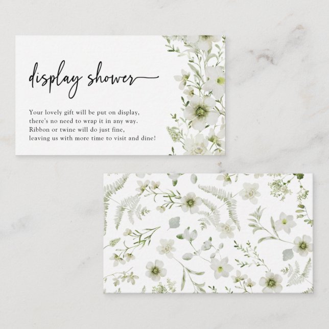 Tarjeta de ducha de pantalla botánica (Anverso / Reverso)