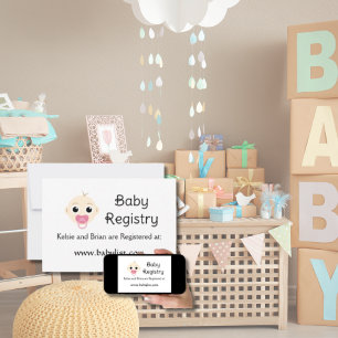 Tarjeta de ducha del Chica del Registro de bebés d