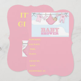 tarjeta de ducha para bebés Es un CHICA