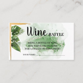 Tarjeta de ducha para novias Tropical Wine Raffle