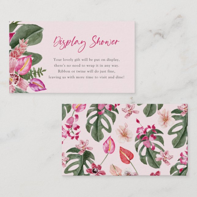 Tarjeta de ducha para pantallas tropicales (Anverso / Reverso)