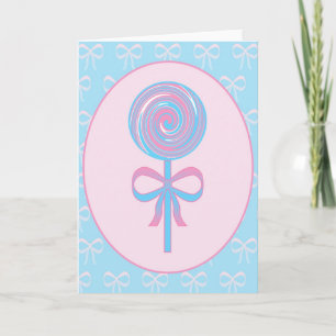 Tarjeta de ducha rosa y azul para bebés