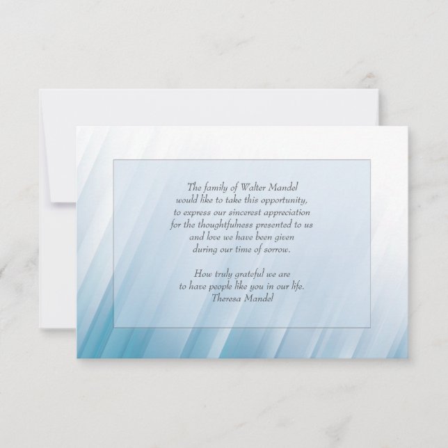 Tarjeta de Duelo "Hacia la Luz" 8,9cm x 12,7cm (Anverso)