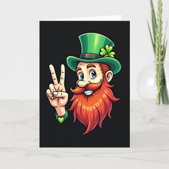 Tarjeta de duende con patrón de corazón (Anverso)