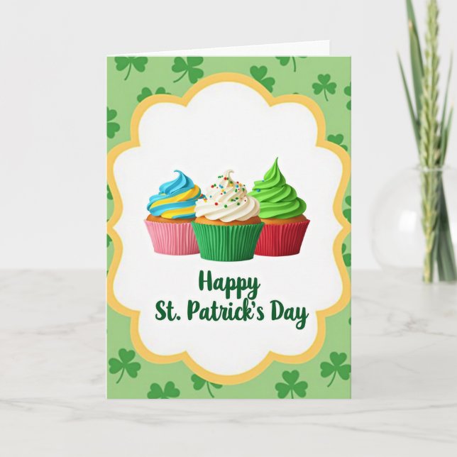Tarjeta de dulce de San Patricio (Anverso)