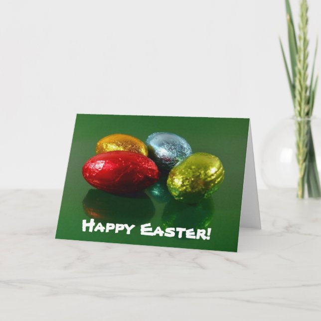 Tarjeta de dulces de chocolate de Pascua (Anverso)