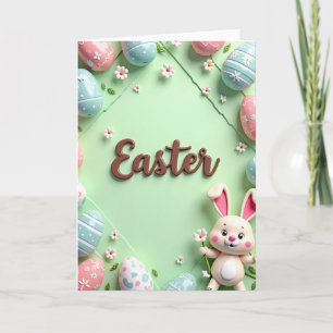 Tarjeta de dulces de Pascua de primavera
