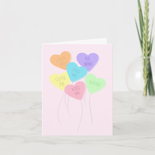 Tarjeta de dulzura para el corazón de Valentines (Anverso)