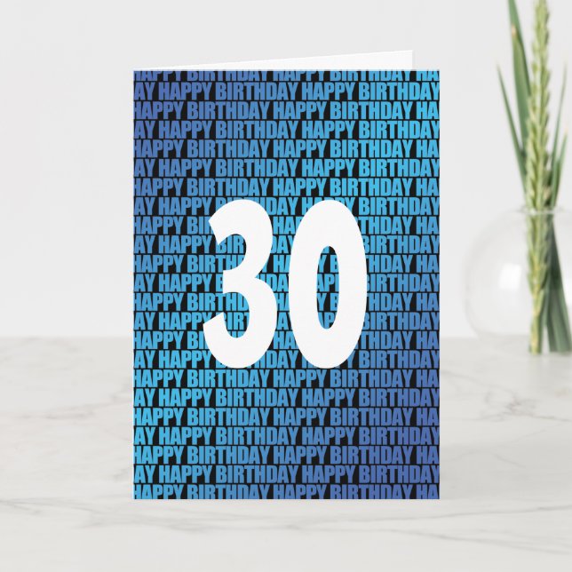 Tarjeta de edad de cualquier cumpleaños feliz hito (Anverso)